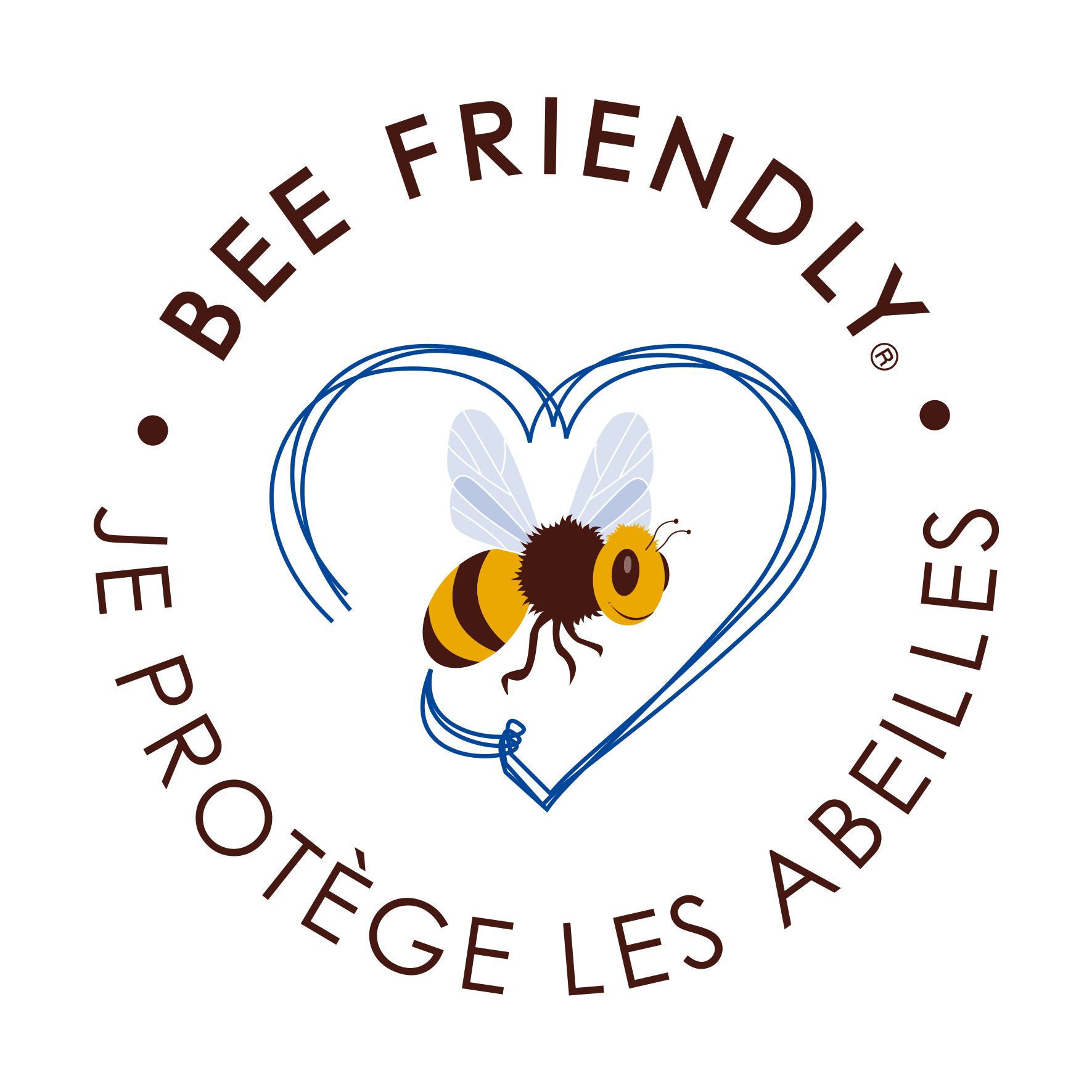 Image logo label bee friendly
